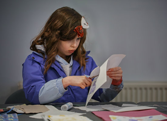 Picture of a child doing arts and crafts