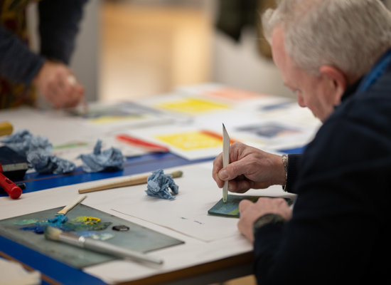 Picture of an adult painting